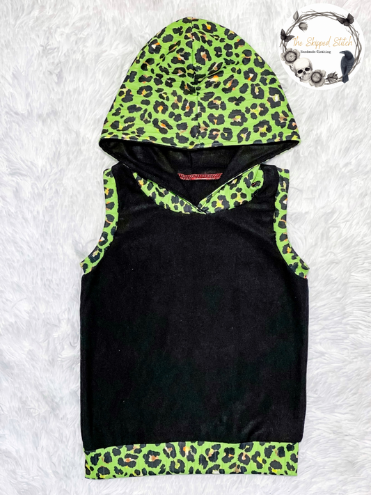 Neon Leopard Hooded Tank